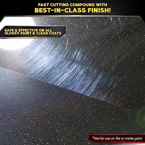 Mirror Glaze M10508 Ultra-Cut Compound - Professional Grade Formula with Fast Cutting Action That Removes Scratches, Heavy Swirls and More - 8 Oz