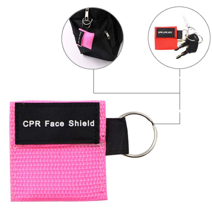Pack of 25pcs CPR Mask Keychain Ring Emergency Kit SUNY