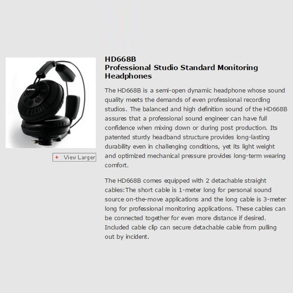 HD668B Dynamic Semi-Open Headphones