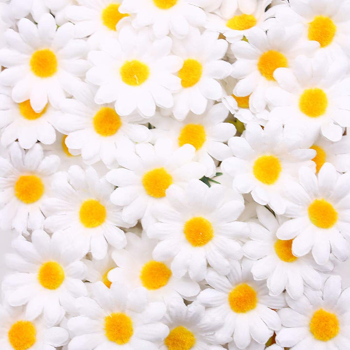 JOHOUSE 200PCS Silk Daisys, Artificial Gerber Chrysanth