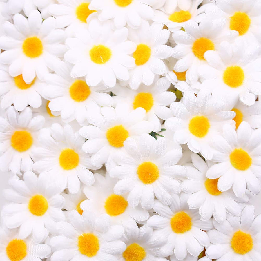 JOHOUSE 200PCS Silk Daisys, Artificial Gerber Chrysanth