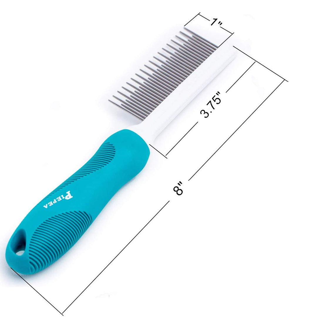 Pet Comb, Long and Short Teeth Comb for Dogs &amp; Cats, Pet Hair Comb for Home Grooming Kit, Removes Knots, Mats and Tangles
