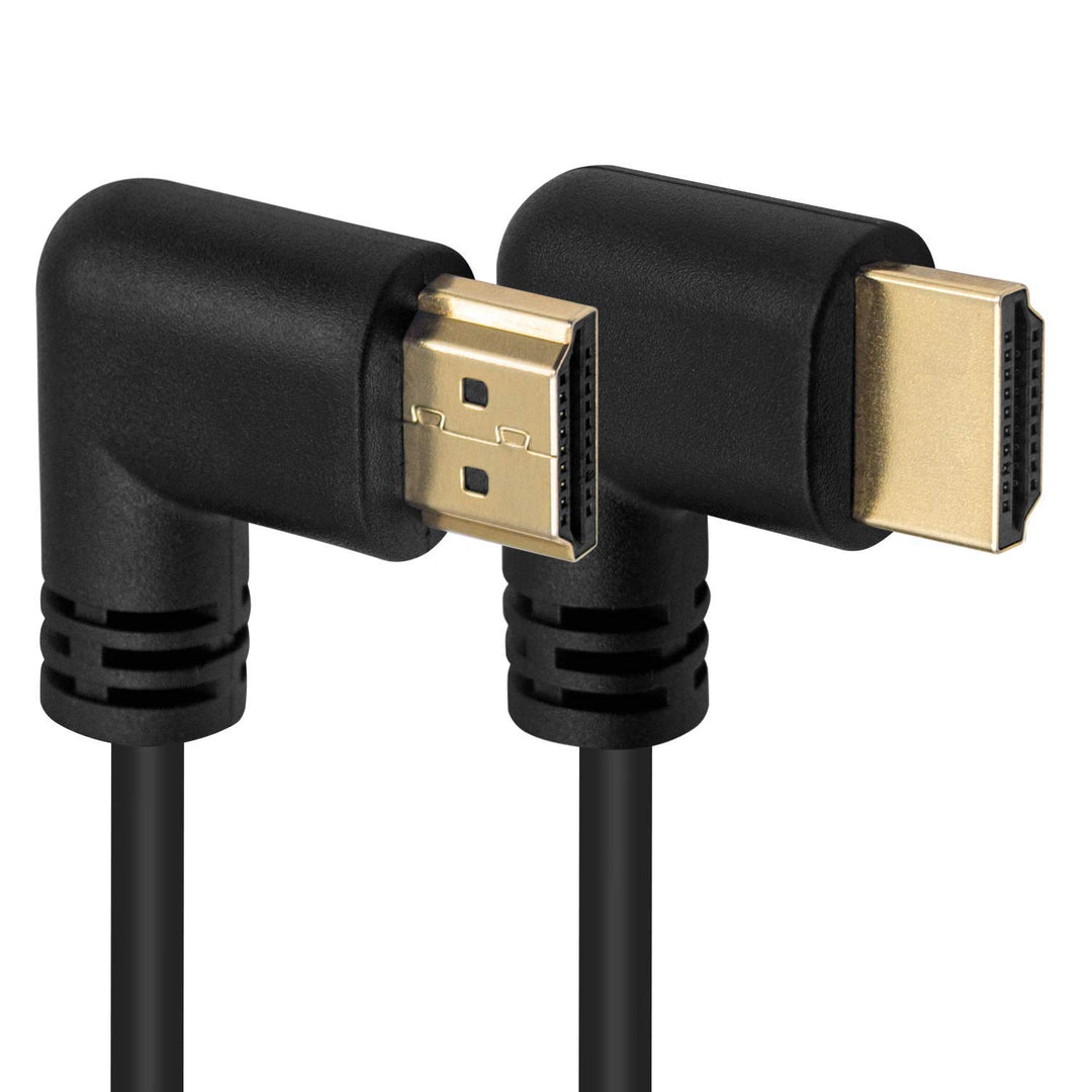 Poyiccot 90 Degree HDMI 2.0 Male to Male Cable, 1.5Ft /