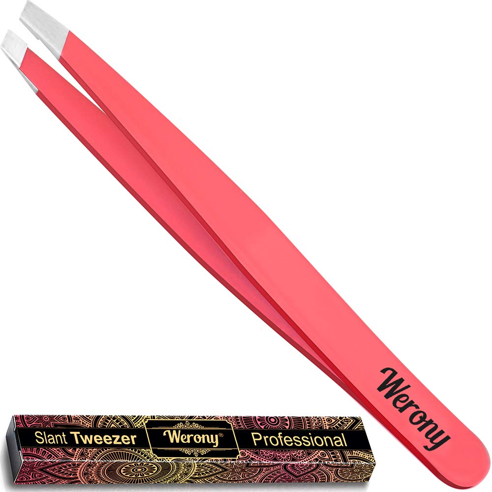 Tweezers for Women - Slant Tweezers - Tweezers Precision - Professional Eyebrow Tweezers - Durable Tweezer for Facial Hair Removal and Brow Shaping