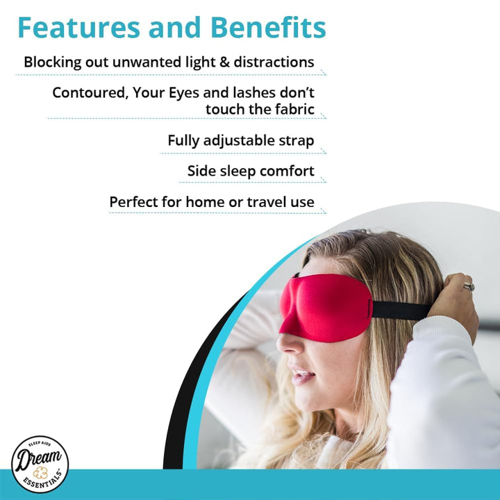 Wild Essentials® Sweet Dreams™ Comfortable & Contoured Sleep Mask Kit with Carry Pouch and Moldex® Ear Plugs, Travel Set, Gift