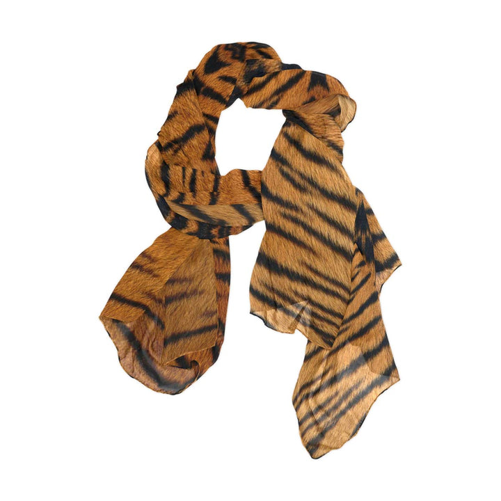 AUUXVA Tiger Print Women Silk Scarf Tiger Pattern Light
