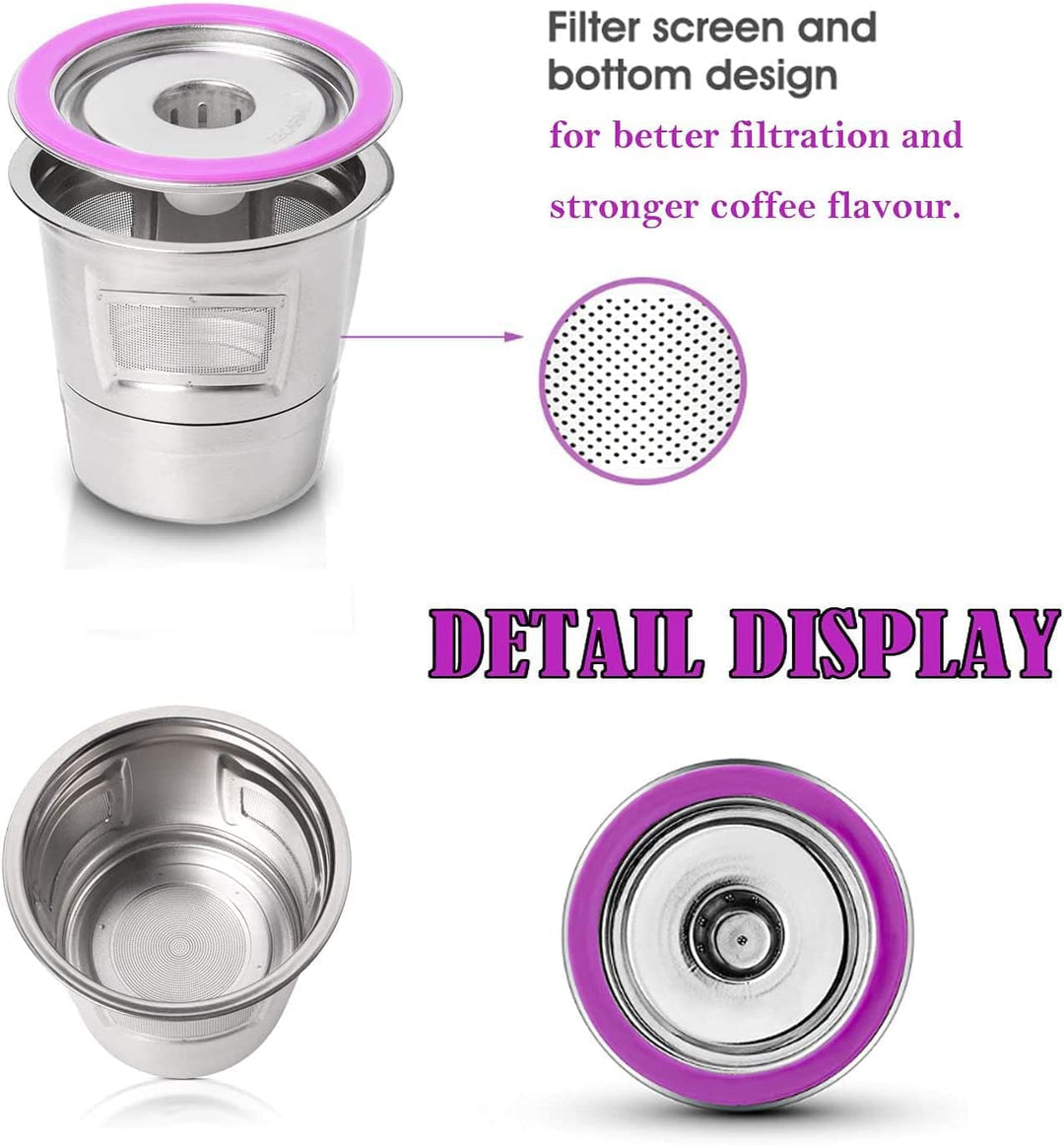 2Pcs Reusable k cups for Keurig 2.0 & 1.0,Metal Stainless Steel k cup Refillable mini Keurig duo Coffee Pods Filter,for Keurig Coffee Makers