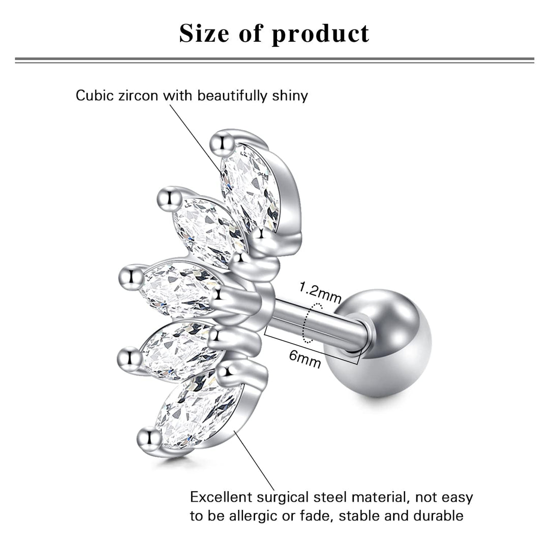 16G Tragus Piercing Jewelry Tragus Earrings for Women Cartilage Earring Stud Horseshoe Cartilage Hoop Earring Forward Helix Piercing Jewelry Stainless Steel Lip Rings Studs Lip Piercing Jewelry