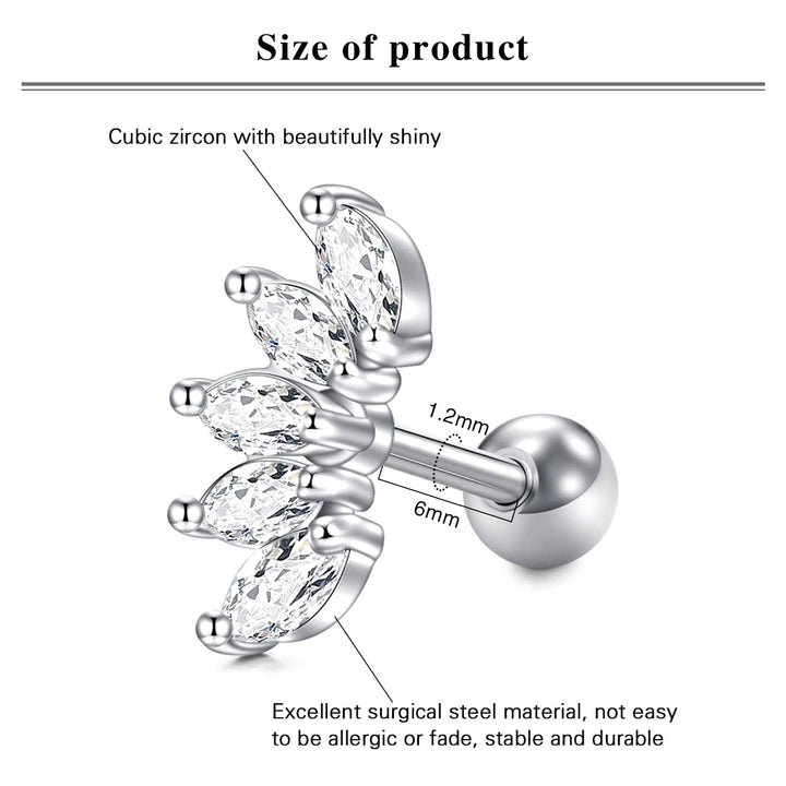 16G Tragus Piercing Jewelry Tragus Earrings for Women Cartilage Earring Stud Horseshoe Cartilage Hoop Earring Forward Helix Piercing Jewelry Stainless Steel Lip Rings Studs Lip Piercing Jewelry