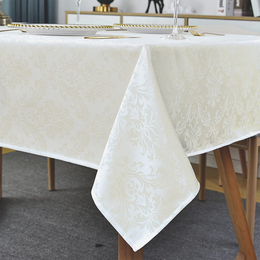 SASTYBALE Rectangle Tablecloth - 60 x 102 Inch Beige Cr