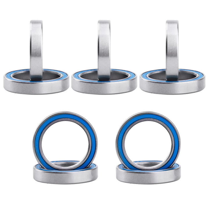 RC Ball Bearings 10-Pack Bearing Steel and Double Rubber Sealed Miniature Deep Groove Ball Bearings (15x21x4mm)