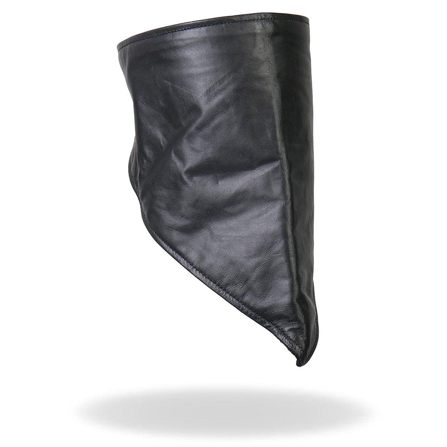 Hot Leathers Leather Neck Warmer with Fleece Lining (Bl