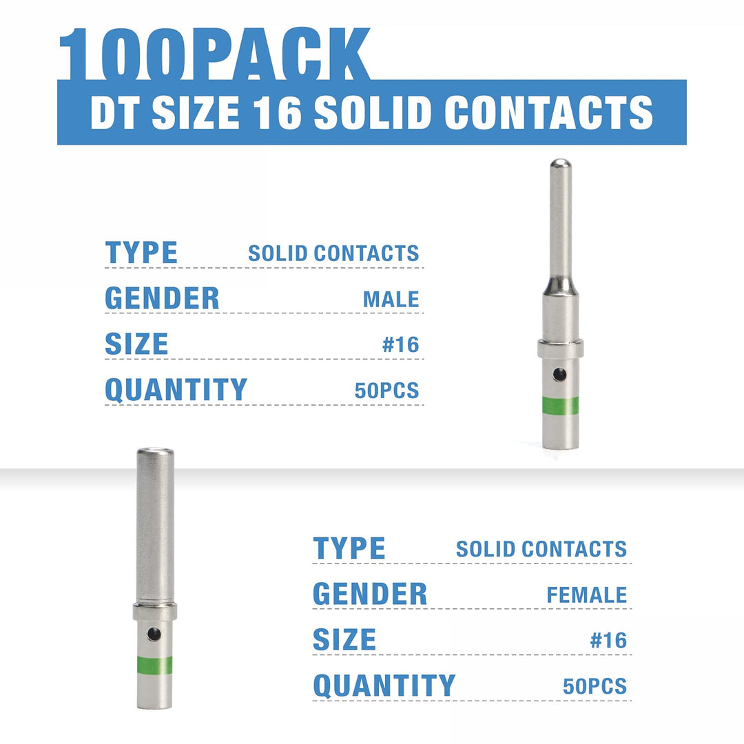 IWISS Deutsch Size 16 Solid Contacts DT Series Connecto