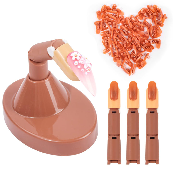 Nail Practice Fingers for Acrylic Nails, 3 Nails for Practice Hand for Acrylic Nails, Training Fingers for Nail Art Beginners, Plastic Fake Fingers with Nails for Hand Nail Art Training