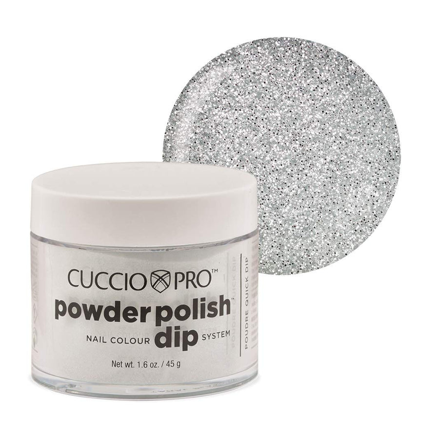 Cuccio Dip Silver Glitter 1.6 Oz #5559