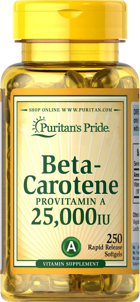 Puritan&#39;s Pride Beta-Carotene 25,000 IU-250 Sof