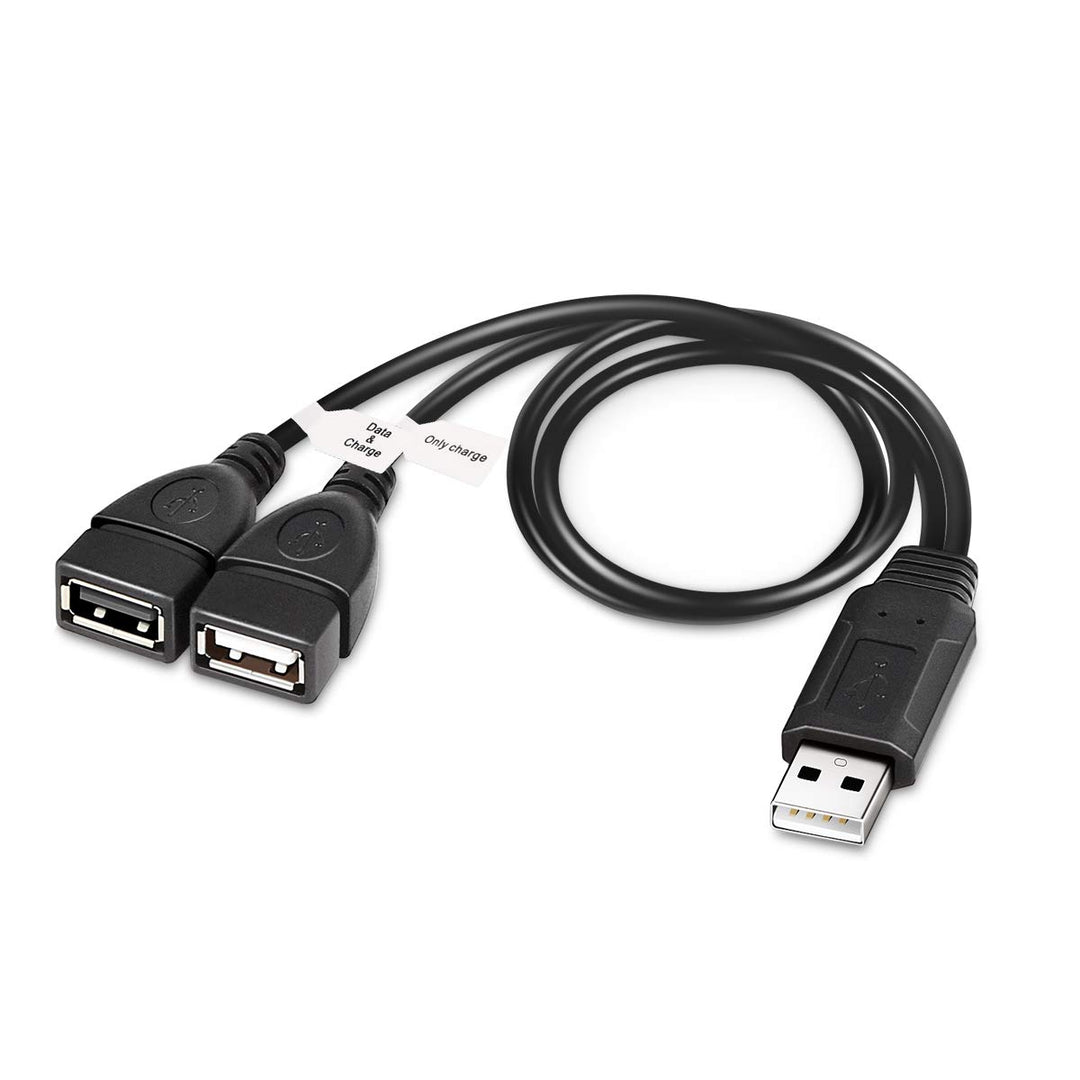Electop USB 2.0 A Male to Dual USB Female Jack Y Splitter Charger Cable