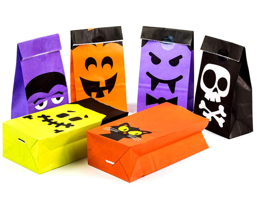 UNIQOOO 60Pcs Halloween Trick or Treat Gift Bags Bulk, 