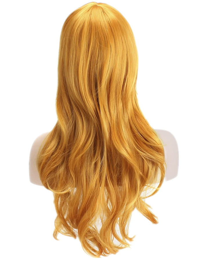 Wigs 28 Long Wavy Hair Heat Resistant Cosplay Wig for Women (Yellow)