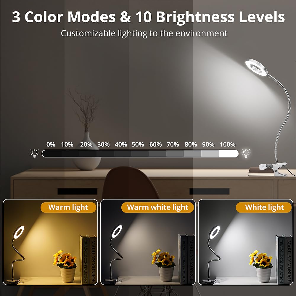 Skymore Clip on Light -3 Color Modes&amp;10 Brightn