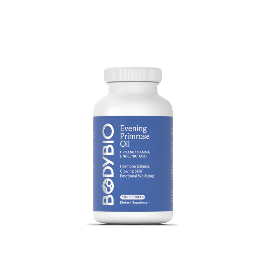Evening Primrose Oil - Natural Gamma Linolenic Acid for Healthy Skin & Hormone Balance - Non-GMO, Cold Pressed, 180 softgels