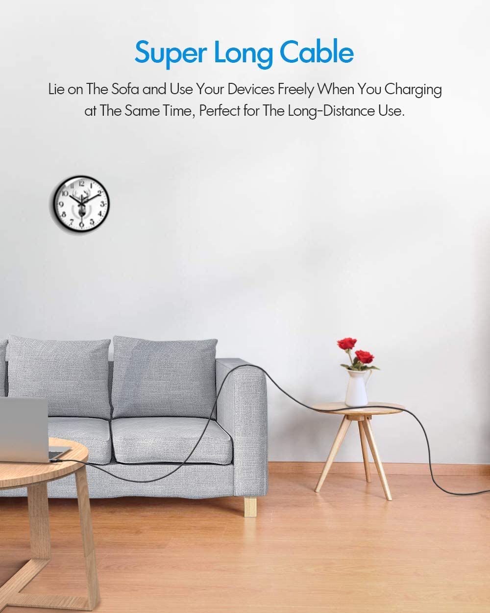 10ft, 2 Pack Long USB C to USB C Cable Fast Charging 60W, PD Type C Charger Cord for iPhone 16 15 Pro Max Plus, for Samsung Galaxy S24 S23 S22 Ultra Z Flip6/Fold6, for MacBook/iPad Pro