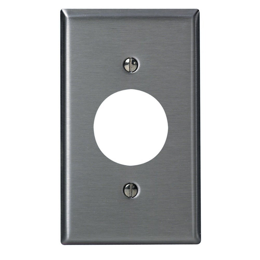 84004-40 1-Gang, Single 1.406-Inch Hole Device Receptacle Wallplate, Standard Size, Device Mount, Stainless Steel