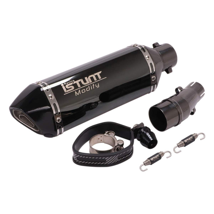 Motorcycle Slip on Half Exhaust System Muffler Pipe for Ninja 300 Z250 Z300 2013-2017 Ninja 250R 2008-2017 Full Gossy Black