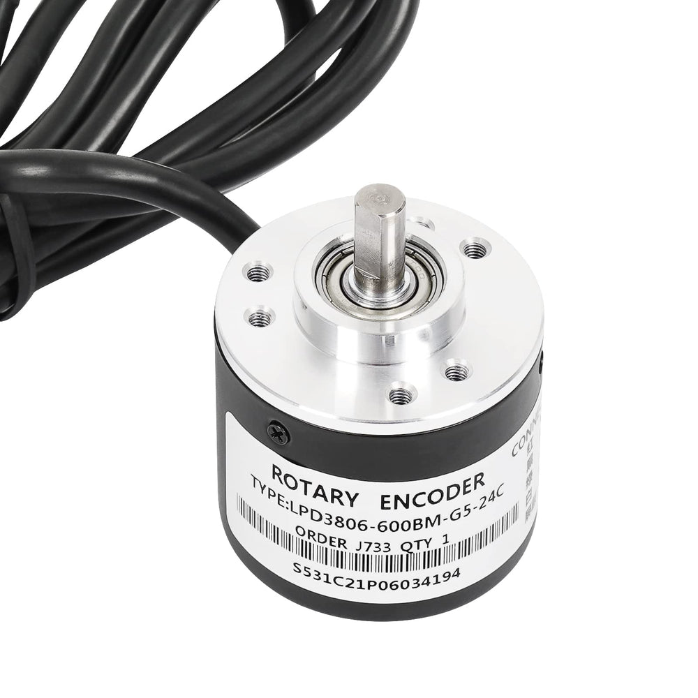 Incremental Optical Rotary Encoder for Arduino 600P/R Wide Voltage Power Supply DC 5-24V 6mm Shaft Quadrature