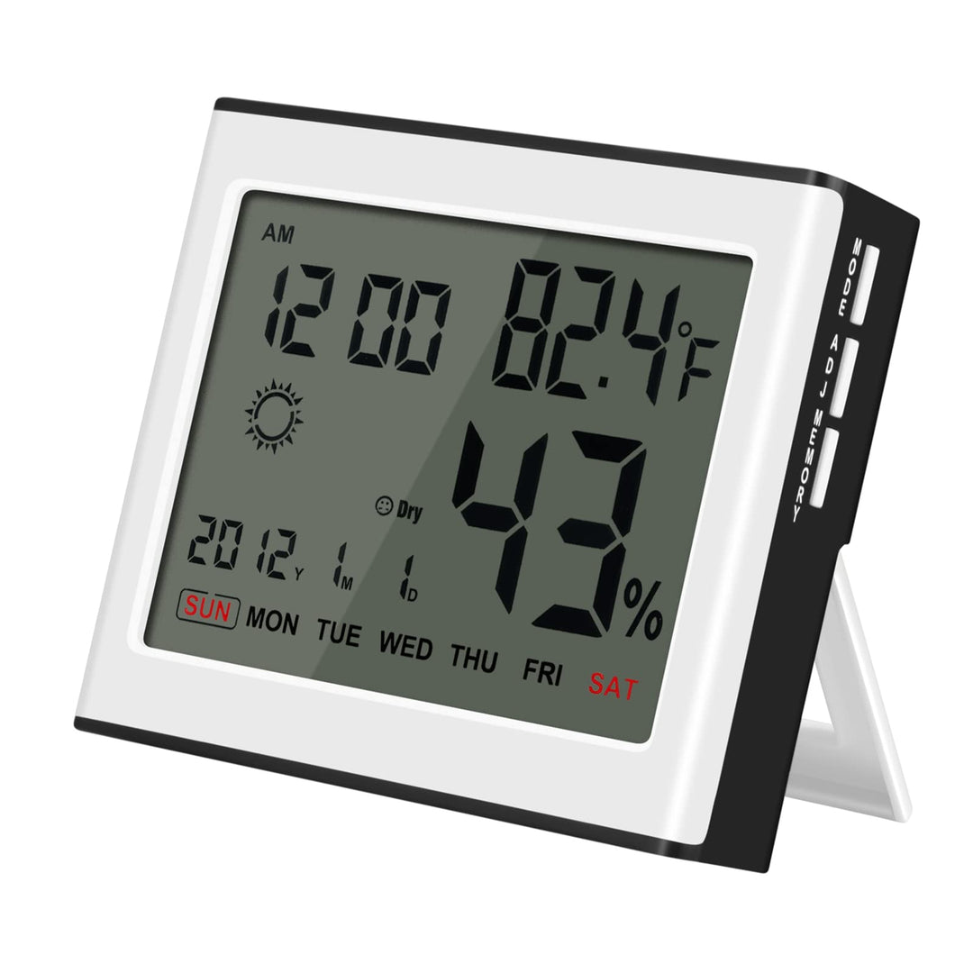 Digital Alarm Clock Shower Clock Hygrometer Thermometer Alarm Clock Weather Station Indoor Thermometer