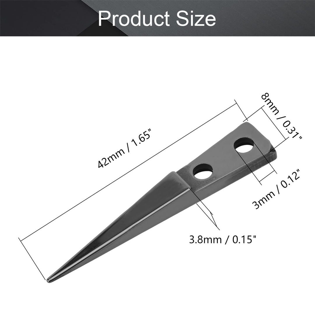 Straight Pointed Ceramic Tips Replaceable Heat Resistance Non-Conductive Heads for Ceramic Tweezers Black 2 Pairs
