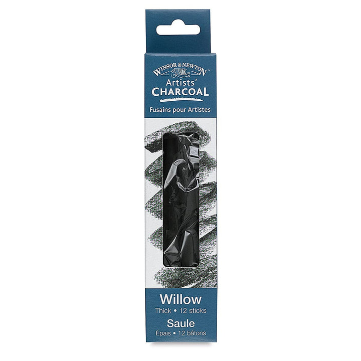 Winsor &amp; Newton Artists&#39; Willow Charcoal, Thick, Box of 12