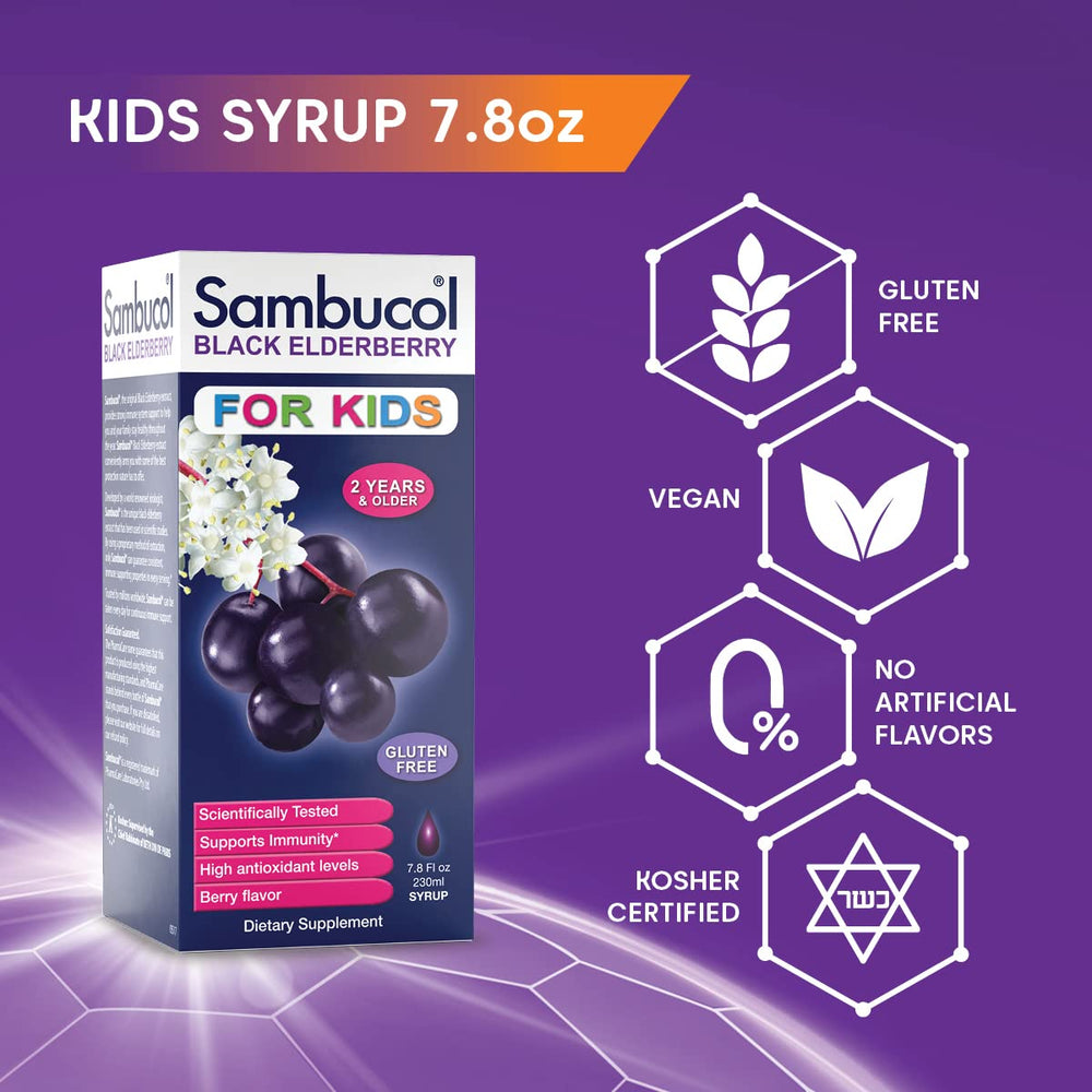 Sambucol Black Elderberry Syrup for Kids - Elderberry E