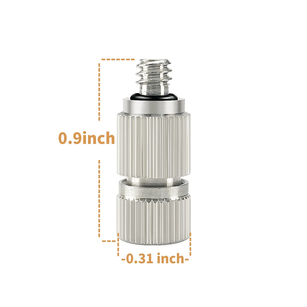 High Pressure Misting Nozzles for Outdoor Cooling System Outdoor Cooling Nozzle, UNC 10/24 Stainless Steel Misting Nozzles 0.012 Orifice (0.3mm), Silver Tone,30 Pcs