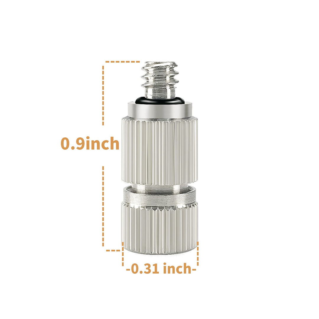 High Pressure Misting Nozzles for Outdoor Cooling System Outdoor Cooling Nozzle, UNC 10/24 Stainless Steel Misting Nozzles 0.012 Orifice (0.3mm), Silver Tone,30 Pcs