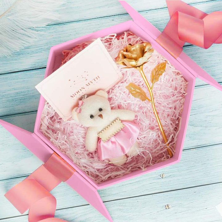 JOHOUSE Gift Box ,Pink gift boxes with lids for present