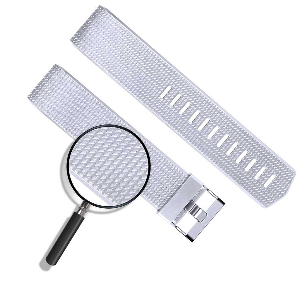 4 Pack Sport Bands Compatible with Fitbit Charge 2 Bands, Replacement Wristbands for Women Men Small/Large (Black/Champagne/Rose Gold/Silver, Small)