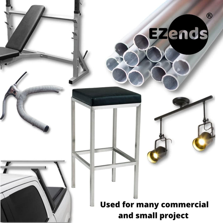 EZends Premium Grade 1 Inch Square Tubing End Caps (20 PK) (14-20 Gauge for Thinner Wall Tubing) Plastic Plugs/End Caps/Plastic End Cap Plugs for Square Tubing/Black Plastic Square Plugs