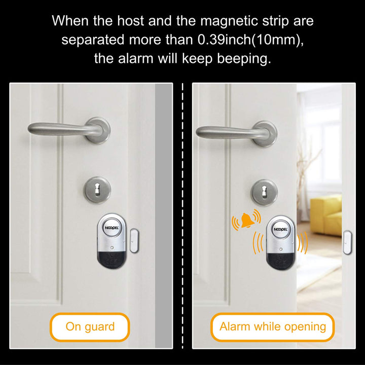 Door Window Alarm 2 Pack Home Security Sensor Burglar Anti-Theft 120DB Alarm with Batteries Included - DIY Easy to Install (2)