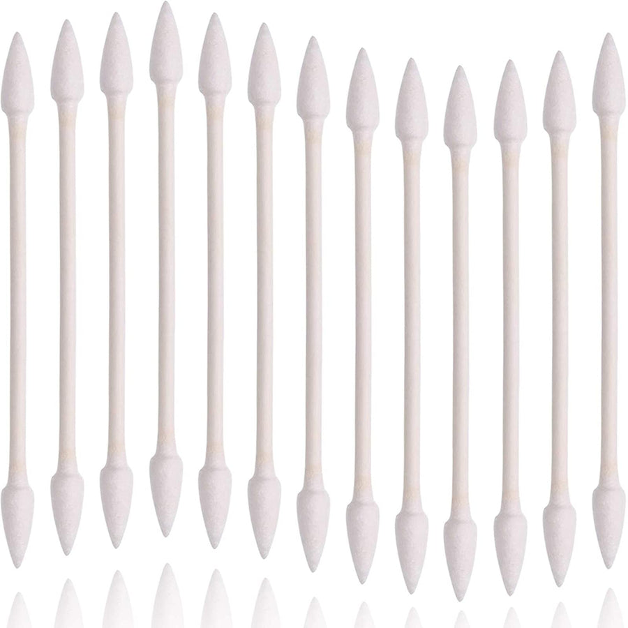 Pointed Tip Cotton Swabs 800 Pieces, Double Precision Tips with Paper Stick,Cotton Buds for Makeup Nails,4 Packs of 200 Pieces (Double Pointed)