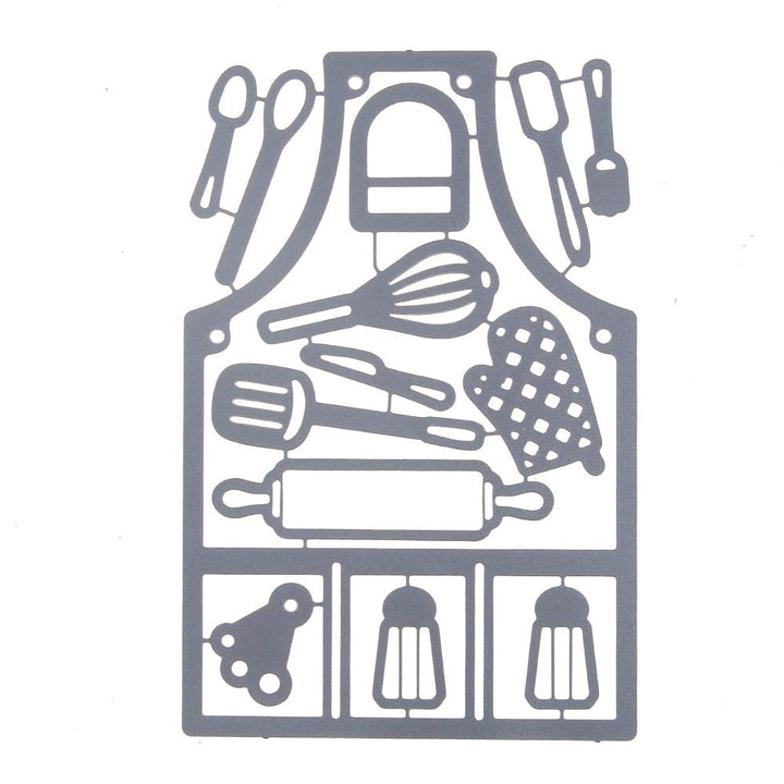 1 Pcs Kitchen Apron Cutting Dies, Metal Cutting Dies Stencils for DIY Cards Making Scrapbooking Dies Cuts Photo Album Art Cut Die Knife Mold 85MMx129MM
