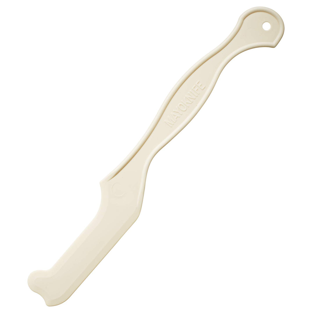 Compac Mayo Knife &amp; Jar Scraper Spreader - Plastic Knife Spatula for Scraping Mayonnaise Jars and Spreading Condiments
