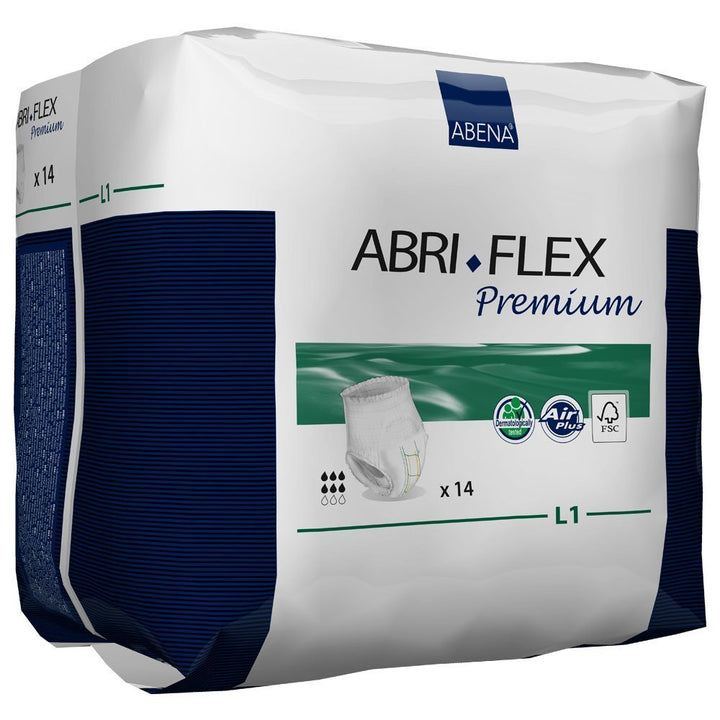 Abena Abri-Flex Premium Protective Underwear, Level 1, (Extra Small To XX-Large Sizes) Large, 14 Count