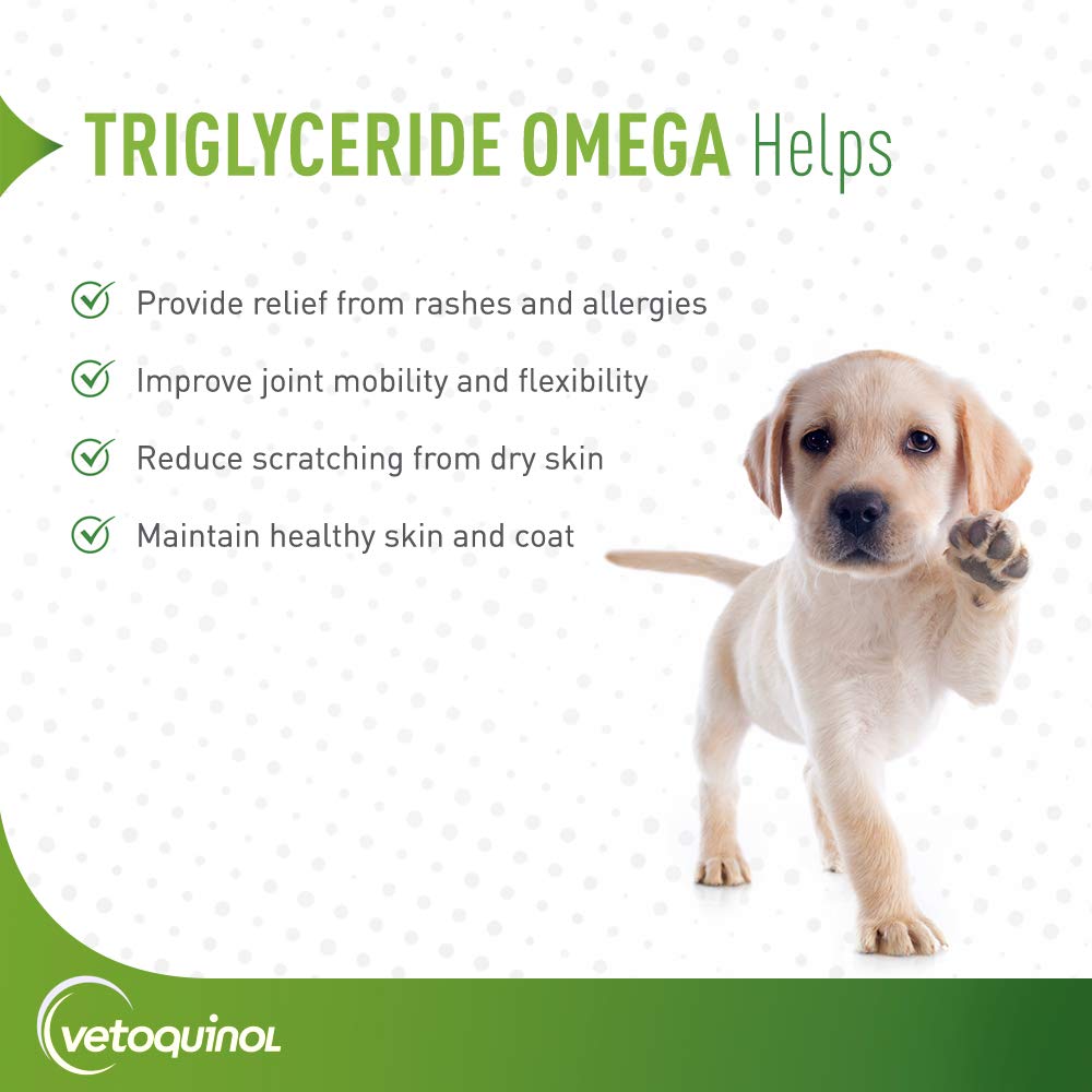 Triglyceride Omega 3 Supplement for Dogs and Cats, Fish Oil Supplement with EPA and DHA, Promotes Skin, Coat, Joint, and Immune Health, Omega 3 Fish Oil for Dogs and Cats up to 30lbs, 250ct