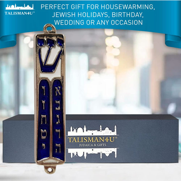 TALISMAN4U Ten Commandments Mezuzah with Scroll Silver 
