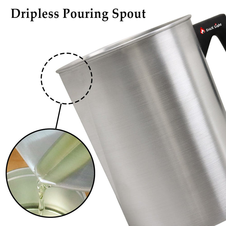 Candle Making Pouring Pot, 4 pounds, Dripless Pouring Spout &amp; Heat-resisting Handle Designed Wax Melting Pot, Aluminum Construction Candle Making Pitcher