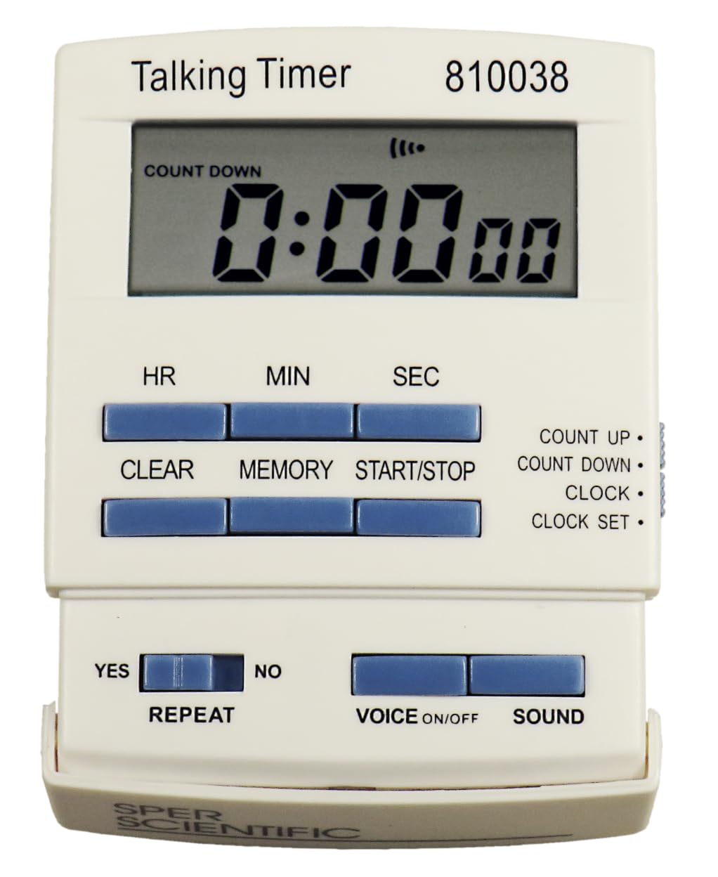 Sper Scientific 810038 Talking Lab Countdown Timer