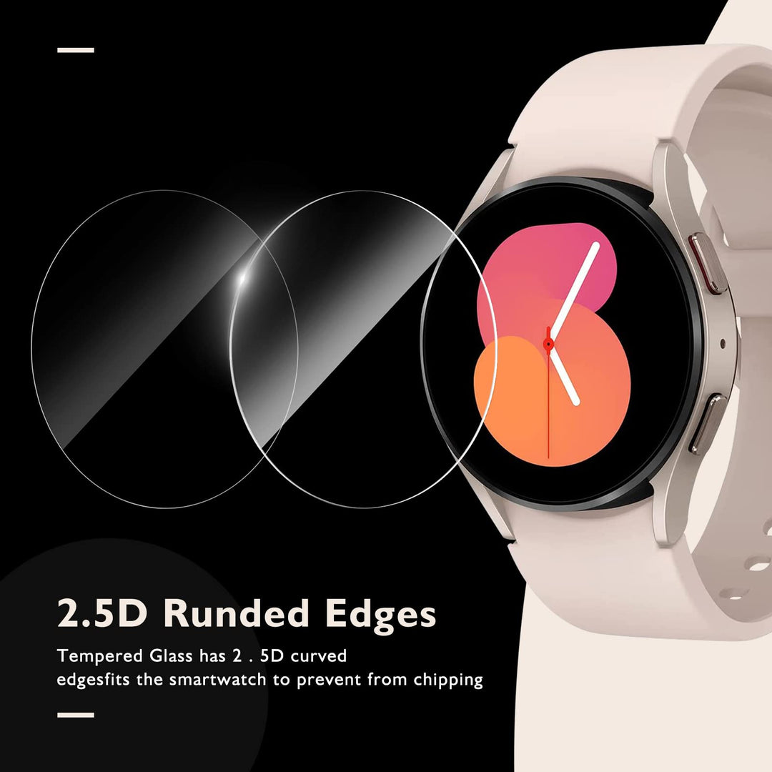 4 Pack Galaxy Watch 7 / Galaxy Watch 6/5/4 Screen Protector 40mm, Waterproof Tempered Glass Screen Protector Cover Compatible with SAMSUNG Galaxy Watch 7/6/5/4 40mm Smartwatch