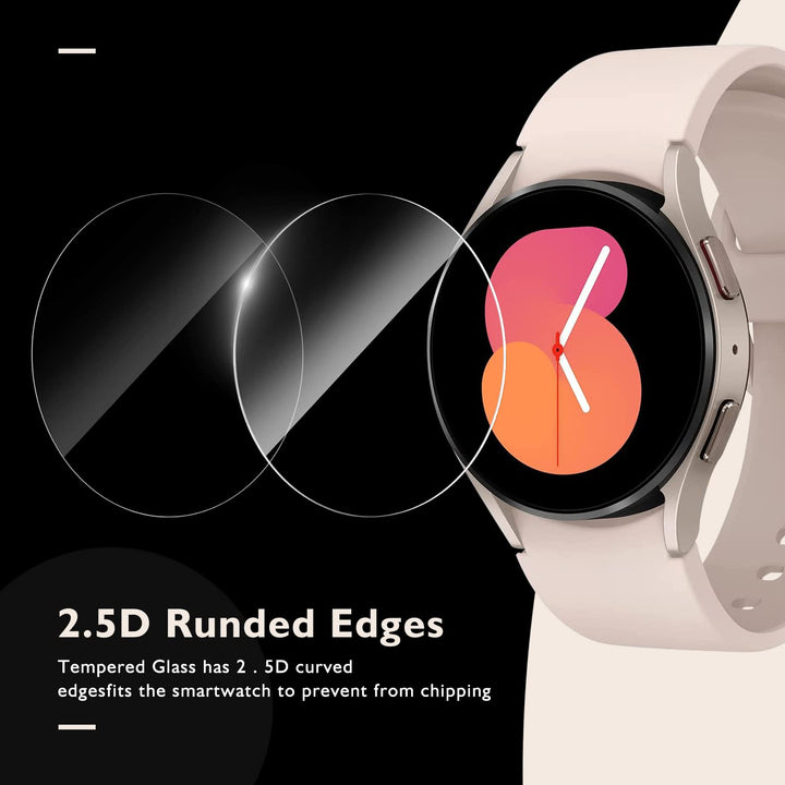 4 Pack Galaxy Watch 7 / Galaxy Watch 6/5/4 Screen Protector 40mm, Waterproof Tempered Glass Screen Protector Cover Compatible with SAMSUNG Galaxy Watch 7/6/5/4 40mm Smartwatch