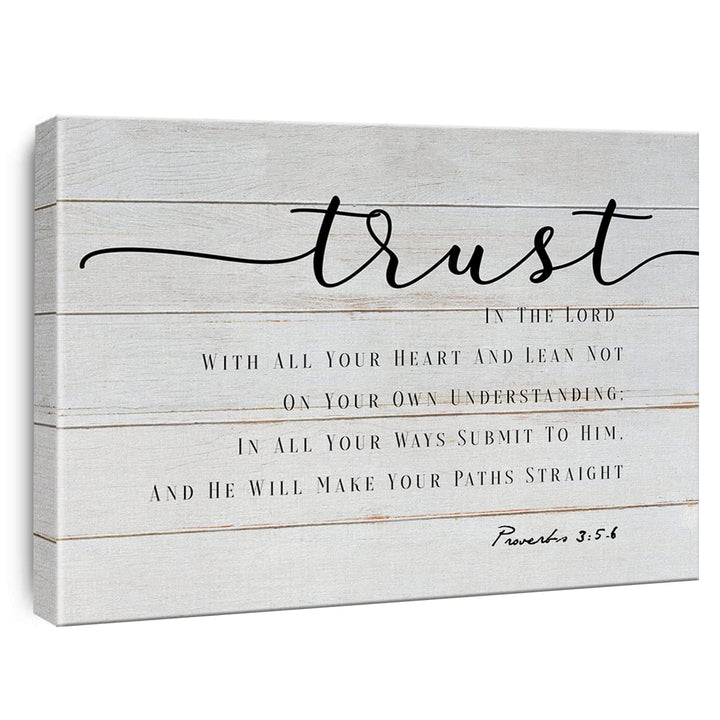 Rustic Bible Verses Canvas Wall Art Trust in the Lord w
